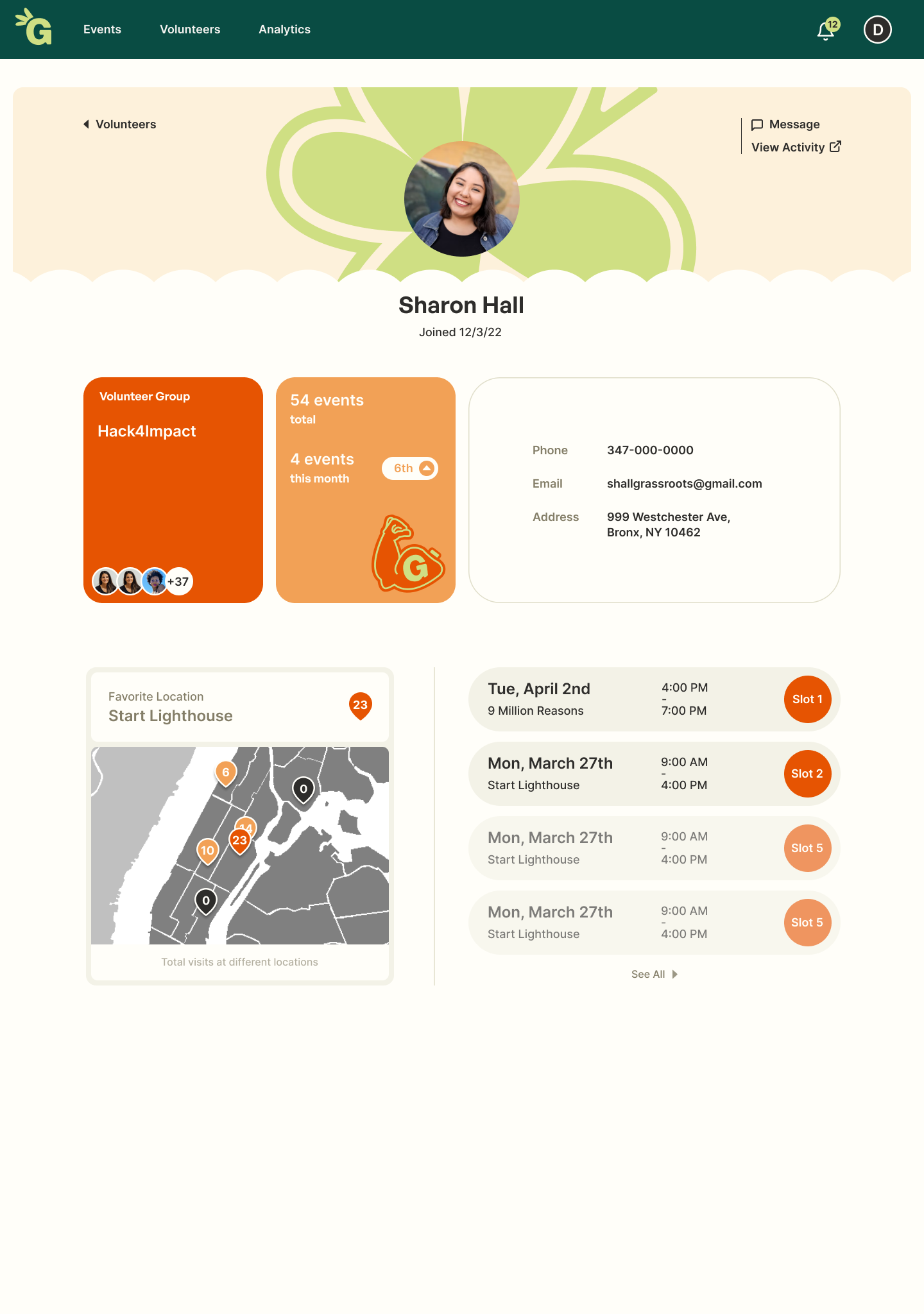 grassroots-grocery-crm_volunteer-profile